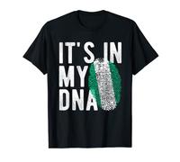 está en mi ADN Huella dactilar de la bandera de Nigeria Camiseta