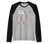 Está en mi ADN - Jugador de Billar de 8 Bolas Camiseta Manga Raglan