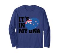 Está en mi ADN Nueva Zelandés Nueva Zelanda Kiwi Haka Maori NZ Manga Larga