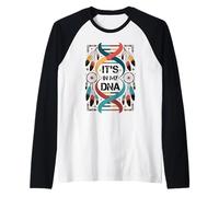 Está en mi ADN Orgullo indígena Indio Indio Americano Camiseta Manga Raglan