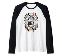 Está en mi ADN Orgullo indígena Indio Indio Americano Camiseta Manga Raglan