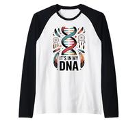 Está en mi ADN Orgullo indígena Indio Indio Americano Camiseta Manga Raglan