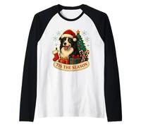 Esta es la estación del Border Collie para Perros, Navidad, mamá, papá, dueño, diversión Camiseta Manga Raglan