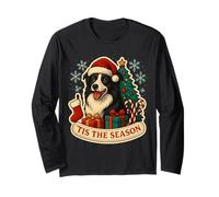 Esta es la estación del Border Collie para Perros, Navidad, mamá, papá, dueño, diversión Manga Larga