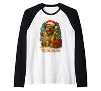 Esta es la estación del Border Terrier, Feliz Navidad, mamá, papá Camiseta Manga Raglan