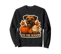 Esta es la estación del Border Terrier para Perro, otoño, otoño, Calabaza, Especia Sudadera