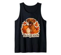 Esta es la estación del Perro Rhodesian Ridgeback, otoño y otoño, Calabaza Camiseta sin Mangas