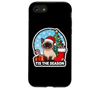 Esta es la estación: Gato siamés, Navidad, mamá, papá, Navidad Festiva Carcasa para iPhone SE (2020) / 7/8