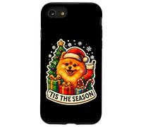 Esta es la estación, Perro de Pomerania, Feliz árbol de Navidad, mamá y papá Carcasa para iPhone SE (2020) / 7/8