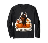 Esta es la estación: Perro Doberman Pinscher, otoño, otoño, Cachorro de Calabaza Manga Larga