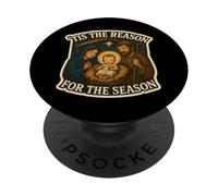 Esta es la razón de la Temporada Bebé Jesús Navidad Cristiana PopSockets PopGrip Adhesivo