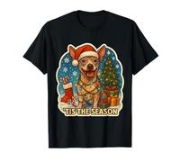 Esta es la Temporada: American Hairless Terrier Dog, Feliz Navidad Camiseta