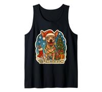 Esta es la Temporada: American Hairless Terrier Dog, Feliz Navidad Camiseta sin Mangas