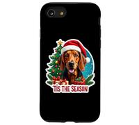 Esta es la Temporada, Bloodhound, Perro, Feliz árbol de Navidad, mamá y papá Carcasa para iPhone SE (2020) / 7/8
