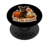 Esta es la Temporada: Calabaza de otoño y otoño para Perros Manchester Terrier PopSockets PopGrip Adhesivo