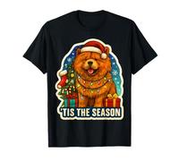 Esta es la Temporada, Chow Chow Dog, Feliz Navidad, mamá, papá Camiseta