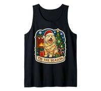 Esta es la Temporada: Komondor Dog, Feliz Navidad, mamá, papá Camiseta sin Mangas