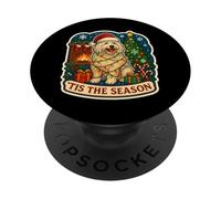 Esta es la Temporada: Komondor Dog, Feliz Navidad, mamá, papá PopSockets PopGrip Adhesivo