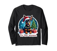Esta es la Temporada, Perro Pinscher alemán, Feliz Navidad, mamá, papá Manga Larga