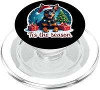 Esta es la Temporada, Perro Pinscher alemán, Feliz Navidad, mamá, papá PopSockets PopGrip para MagSafe