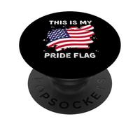 Esta es mi Bandera de Orgullo - Patriótico 4 de Julio Americano PopSockets PopGrip Adhesivo