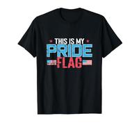 Esta es mi Bandera del Orgullo Camiseta gráfica económica, Hombre, Negro, L