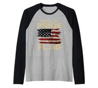 Esta es mi Bandera patriótica Estadounidense del 4 de Julio Camiseta Manga Raglan