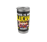 Esta es mi camisa de la suerte Casino juego máquina tragamonedas Poker Vaso térmico de acero inoxidable de doble pared