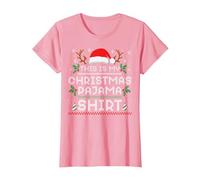 Esta es mi Camisa de Pijama de Navidad Divertida Familia a Juego Navidad Camiseta, Mujer, Rosado, L