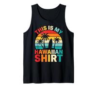 Esta es mi Camisa Hawaiana Retro Sunset Surfboard Beach Vibes Camiseta sin Mangas