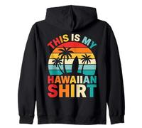 Esta es mi Camisa Hawaiana Retro Sunset Surfboard Beach Vibes Sudadera con Capucha
