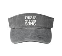 Esta Es Mi Canción De Lucha Visera Sombrero Gorra Visor Ajustable Protección UV Visera Deportiva para Mujer Playa Adultos