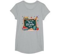 Esta es mi era de Tercer Grado: Aventura Escolar caprichosa Camiseta, Niñas, Gris Jaspeado, Pequeña