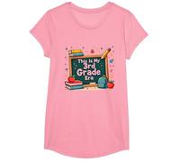 Esta es mi era de Tercer Grado: Aventura Escolar caprichosa Camiseta, Niñas, Rosado, Pequeña