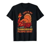 Esta es mi Perezosa Camiseta de Pijama de Acción de Gracias, diseño de Pavo Camiseta