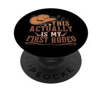 Esta es mi Primera Vaquera de Rodeo Bronco Bucking PopSockets PopGrip Adhesivo