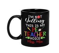 Esta Es Mi Voz De Profesor De Educación Física Tazón De Café Novedad Tazas Té Graciosa Tazas De Regalo Regalos Novedosos Para Navidad Trabajo Amigos 330Ml
