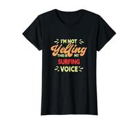 Esta es mi Voz Surfista Divertida Camiseta gráfica económica, Mujer, Negro, L
