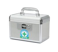 Esta es una caja multipropósito con un mecanismo de bloqueo, 24.9 x 15.2 x 17.0 cm, Puede almacenar medicamentos y artículos personales. Hay una caja de almacenamiento portátil (pequeña)