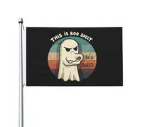 Esta es una divertida bandera de fantasmas "This Is Boo Sheet" de 3x5 pies, banderas vintage de doble cara para exteriores, decoración de pared para habitación de niñas de 3x5 pies, tapiz divertido de