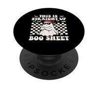 Esta es una Hoja de abucheo Recta - Fantasma Espeluznante de Halloween PopSockets PopGrip Adhesivo