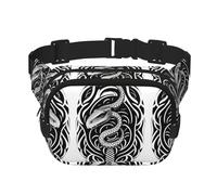 Esta es una riñonera cuadrada de doble capa con correa ajustable para actividades al aire libre, color negro, talla única, Black, Talla única