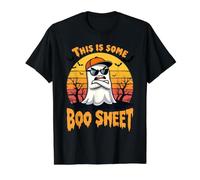 Esta es una sábana de abucheo, Fantasma Divertido de Halloween, Halloween Camiseta gráfica económica, Hombre, Negro, L