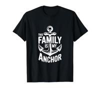 Esta Familia es mi Ancla - Amor Familiar Inspirador Camiseta gráfica económica, Hombre, Negro, M