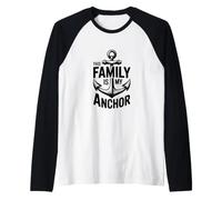 Esta Familia es mi Ancla - Amor Familiar Inspirador Camiseta Manga Raglan