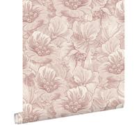 Esta Home papel pintado patrón floral bordado malva púrpura claro 50 x 900 cm