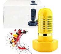 Esta Lavadora de Frutas y Verduras Limpia a Fondo Las Superficies y es Ideal para Usar en casa, de Viaje y al Aire Libre,Yellow