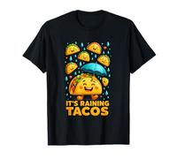 Está lloviendo Tacos Happy Taco cayendo de un Cielo con alegría Camiseta