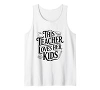 Esta Maestra ama a Sus Hijos corazón Caliente Maestro Camiseta sin Mangas