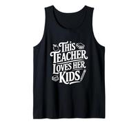 Esta Maestra ama a Sus Hijos corazón Caliente Maestro Camiseta sin Mangas